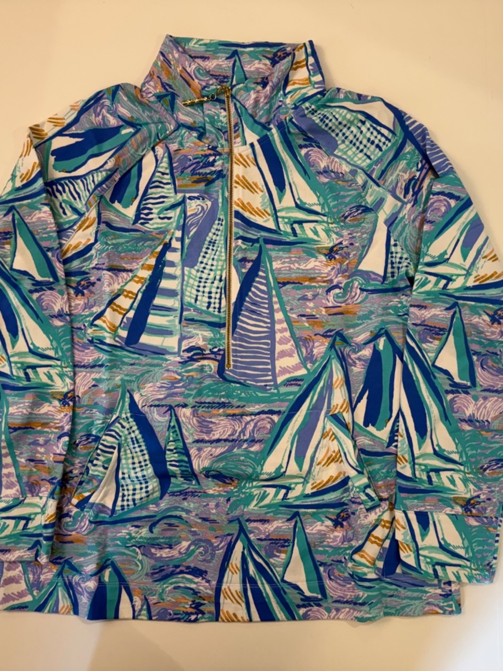 Lilly Pulitzer Skipper Popover in Aboat Time, Size L